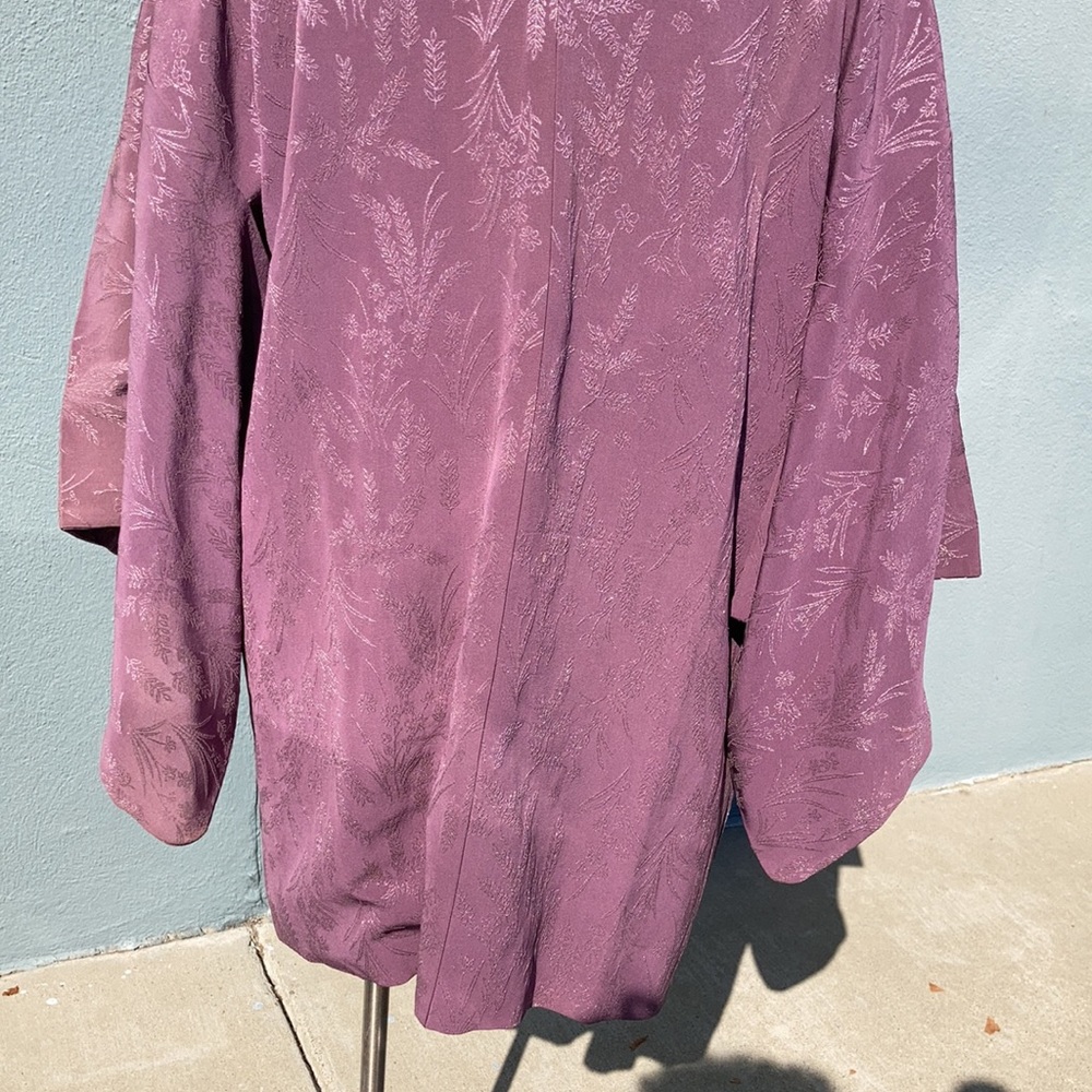 Vintage Kimono Lavender Silver Threading - Picture 13 of 16